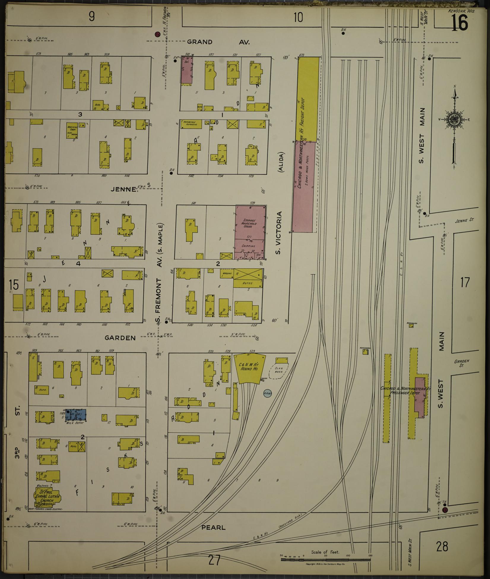 Sanborn Fire Insurance Map from Kenosha, Kenosha County, Wisconsin. (1918), Sheet 20