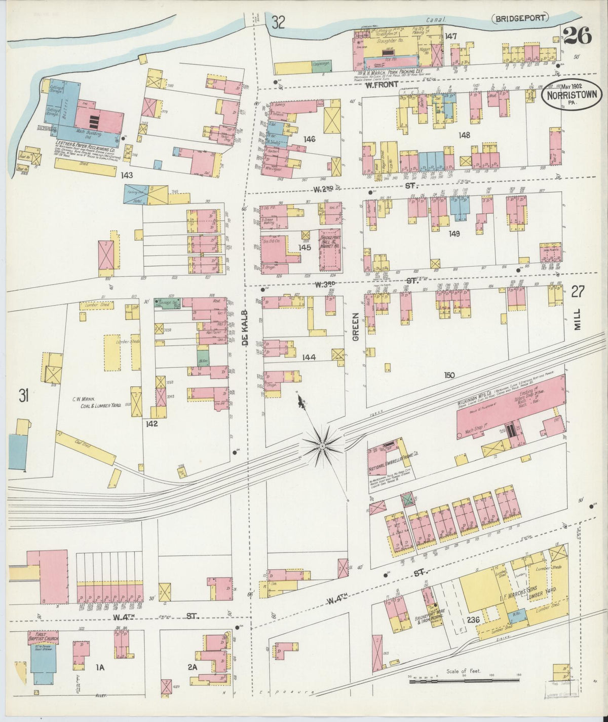 Sanborn Fire Insurance Map from Norristown, Montgomery County, Pennsylvania (1902), Sheet #0026 - Complete Map Set gallery image, historic Sanborn map, vintage wall art, Pennsylvania Pennsylvania