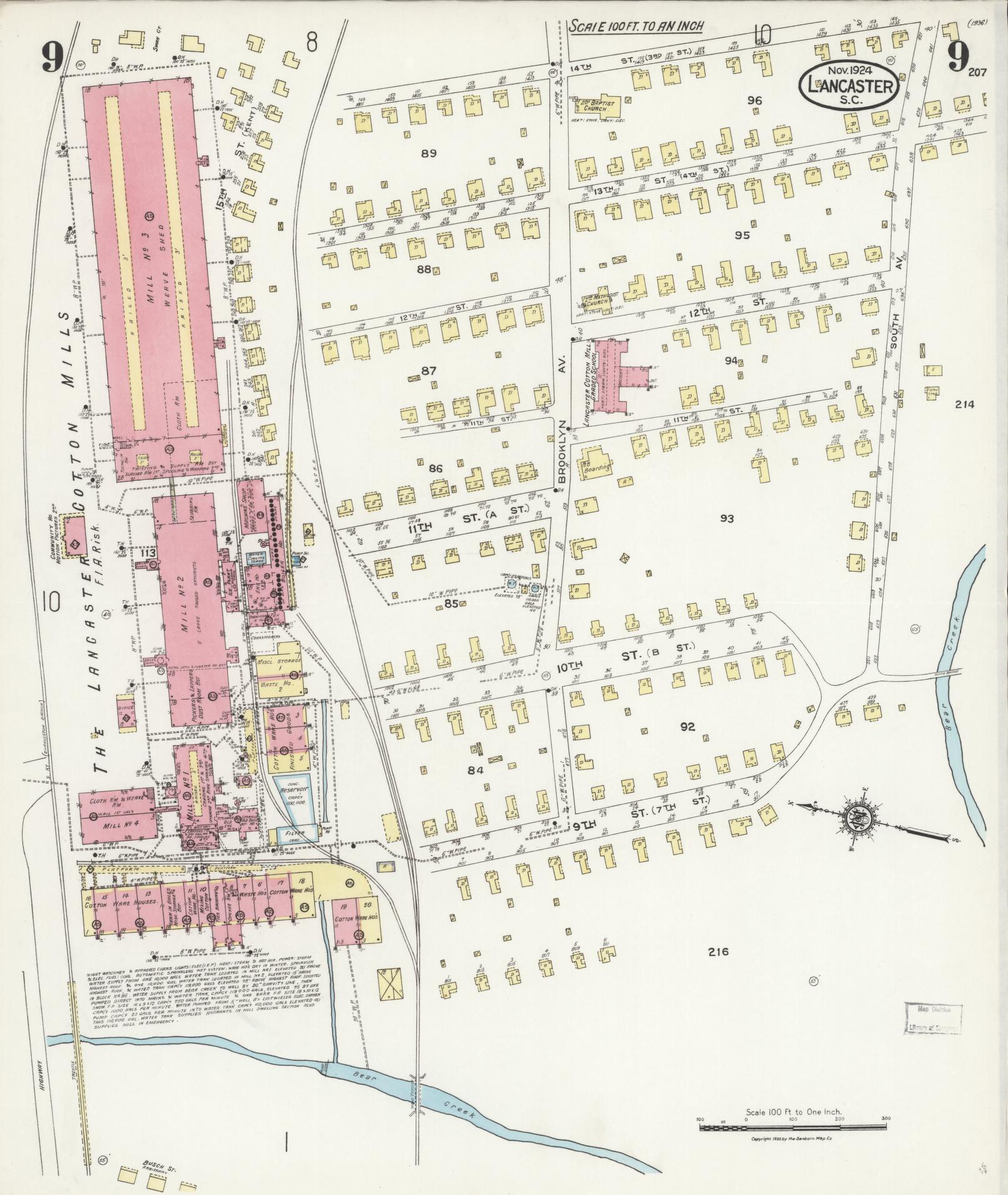Sanborn Fire Insurance Map from Lancaster, Lancaster County, South ...