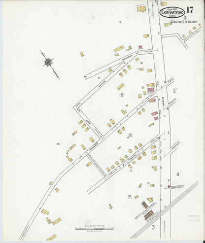 Sanborn Fire Insurance Map from East Hartford, Hartford County, Connecticut (1920), Sheet #0017 - Complete Map Set gallery image, historic Sanborn map, vintage wall art, Connecticut Connecticut