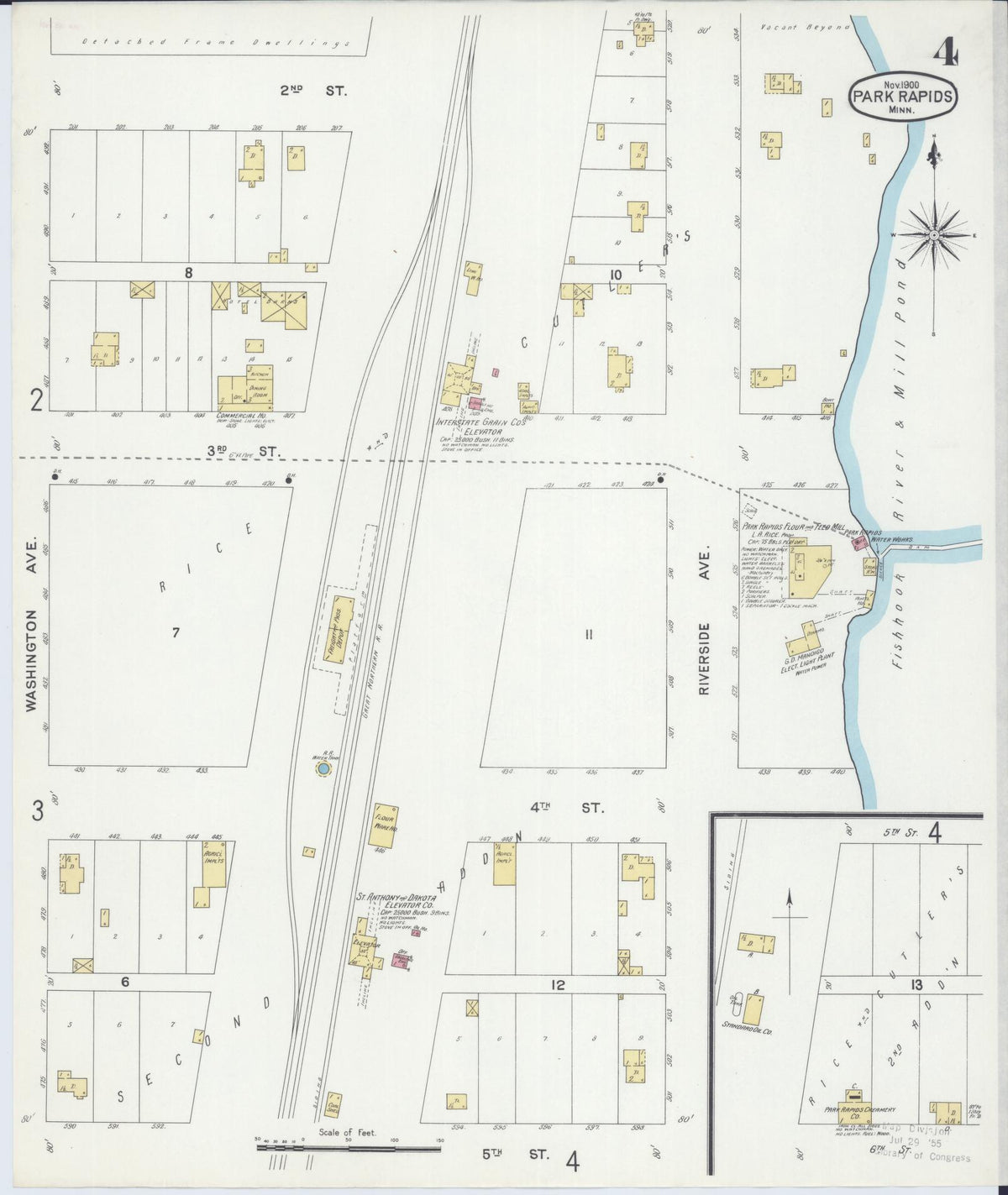 Sanborn Fire Insurance Map from Park Rapids, Hubbard County, Minnesota (1900), Sheet #0004