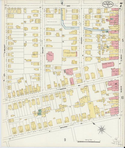 Sanborn Fire Insurance Map from Plymouth, Luzerne County, Pennsylvania (1902), Sheet #0007 - Complete Map Set gallery image, historic Sanborn map, vintage wall art, Pennsylvania Pennsylvania