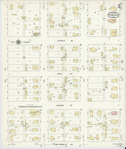 Sanborn Fire Insurance Map from Fowler, Benton County, Indiana (1910), Sheet #0003 - Historic Sanborn Fire Insurance Map Print, vintage old map wall art, antique decor, genealogy gift, Indiana Indiana map