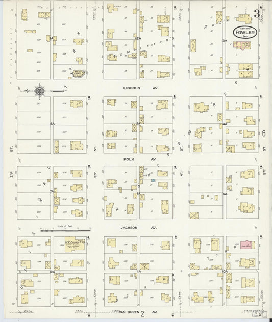Sanborn Fire Insurance Map from Fowler, Benton County, Indiana (1910), Sheet #0003 - Historic Sanborn Fire Insurance Map Print, vintage old map wall art, antique decor, genealogy gift, Indiana Indiana map