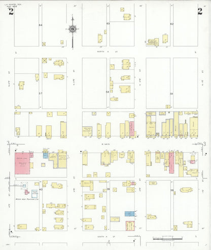 Sanborn Fire Insurance Map from La Porte, Harris County, Texas (1939), Sheet #0002 - Historic Sanborn Fire Insurance Map Print, vintage old map wall art, antique decor, genealogy gift, Texas Texas map
