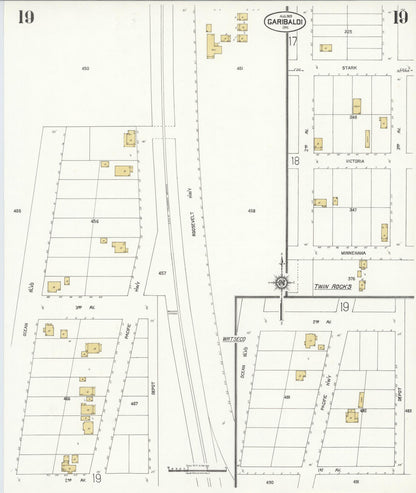 Sanborn Fire Insurance Map from Garibaldi, Tillamook County, Oregon (1929), Sheet #0019 - Complete Map Set gallery image, historic Sanborn map, vintage wall art, Oregon Oregon