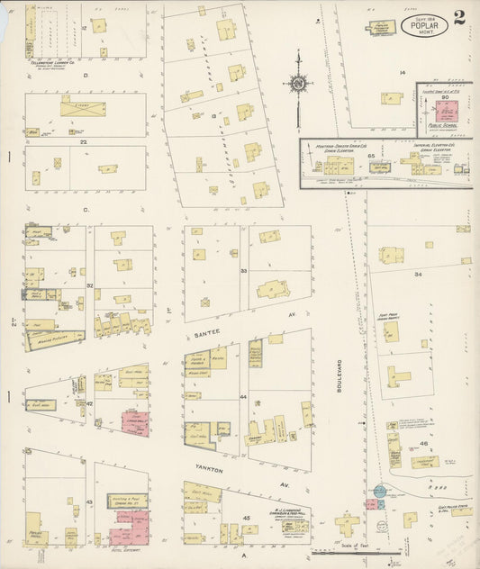 Sanborn Fire Insurance Map from Poplar, Roosevelt County, Montana (1914), Sheet #0002 - Historic Sanborn Fire Insurance Map Print, vintage old map wall art, antique decor, genealogy gift, Montana Montana map