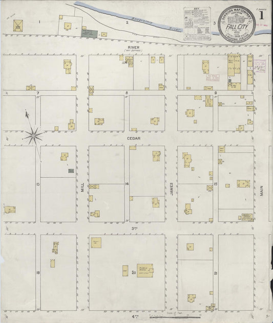 Sanborn Fire Insurance Map from Fall City, King County, Washington (1908), Sheet #0001 - Complete Map Set gallery image, historic Sanborn map, vintage wall art, Washington Washington