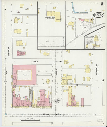 Sanborn Fire Insurance Map from Eufaula, Barbour County, Alabama (1897), Sheet #0003 - Complete Map Set gallery image, historic Sanborn map, vintage wall art, Alabama Alabama