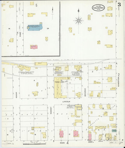 Sanborn Fire Insurance Map from Caledonia, Houston County, Minnesota (1909), Sheet #0003 - Historic Sanborn Fire Insurance Map Print, vintage old map wall art, antique decor, genealogy gift, Minnesota Minnesota map