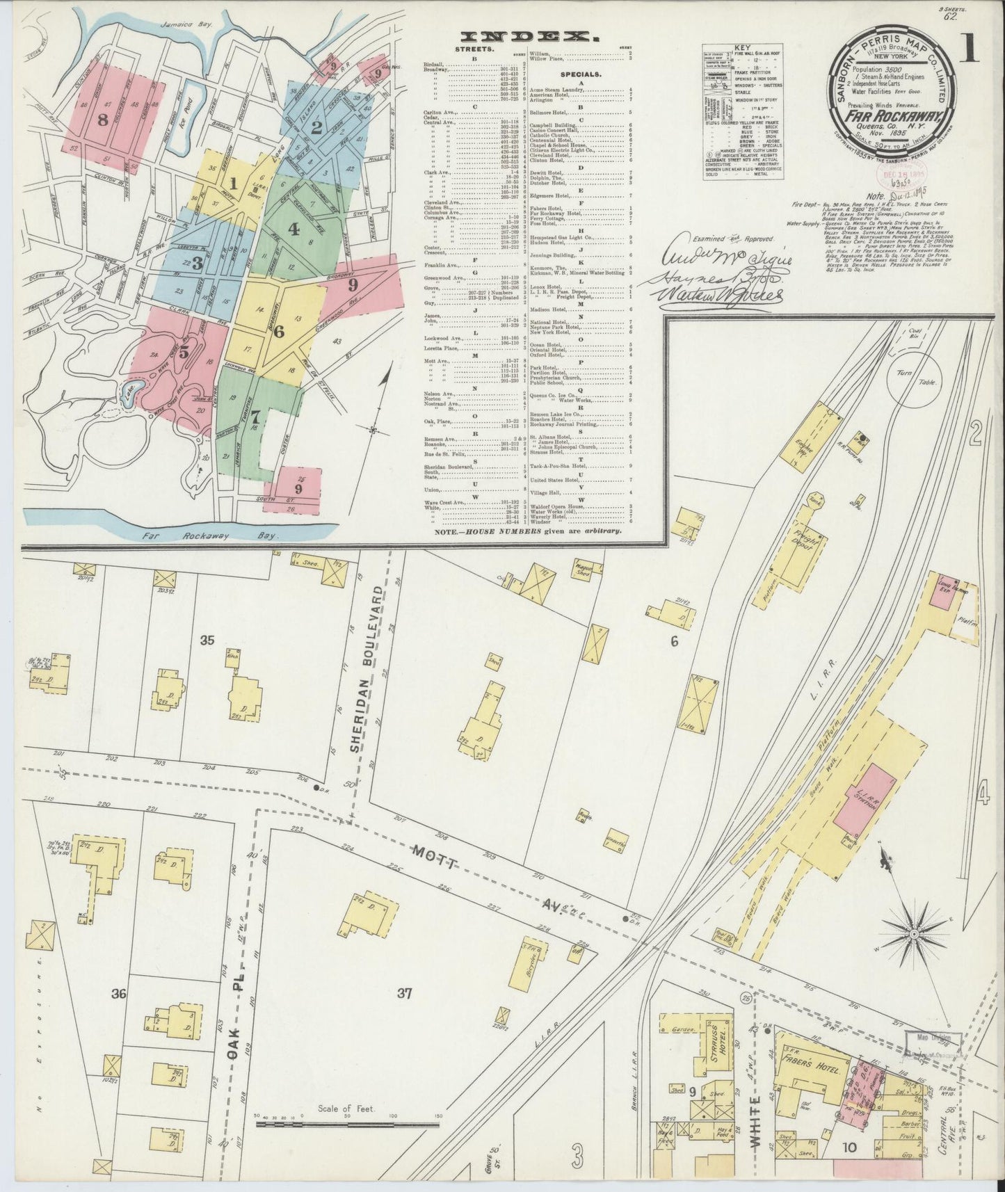 Sanborn Fire Insurance Map from Far Rockaway, Queens County, New York. (1895) – Historic Sanborn Fire Insurance Map Print