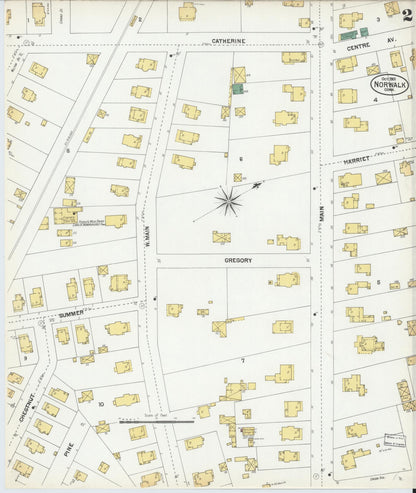 Sanborn Fire Insurance Map from Norwalk, Fairfield County, Connecticut (1901), Sheet #0002 - Complete Map Set gallery image, historic Sanborn map, vintage wall art, Connecticut Connecticut