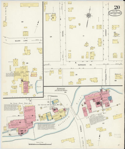 Sanborn Fire Insurance Map from East Hartford, Hartford County, Connecticut (1913), Sheet #0020 - Complete Map Set gallery image, historic Sanborn map, vintage wall art, Connecticut Connecticut