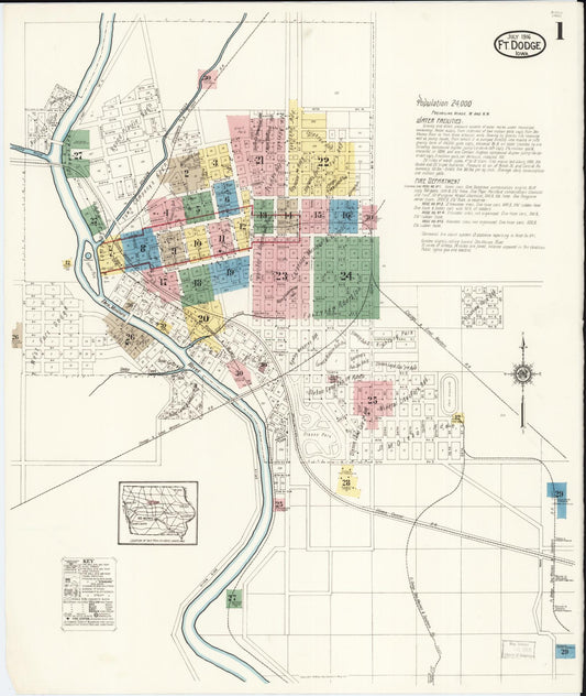 Sanborn Fire Insurance Map from Fort Dodge, Webster County, Iowa. (1916) – Map View