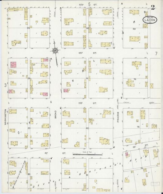 Sanborn Fire Insurance Map from Lacon, Marshall County, Illinois (1913), Sheet #0002 - Historic Sanborn Fire Insurance Map Print, vintage old map wall art, antique decor, genealogy gift, Illinois Illinois map