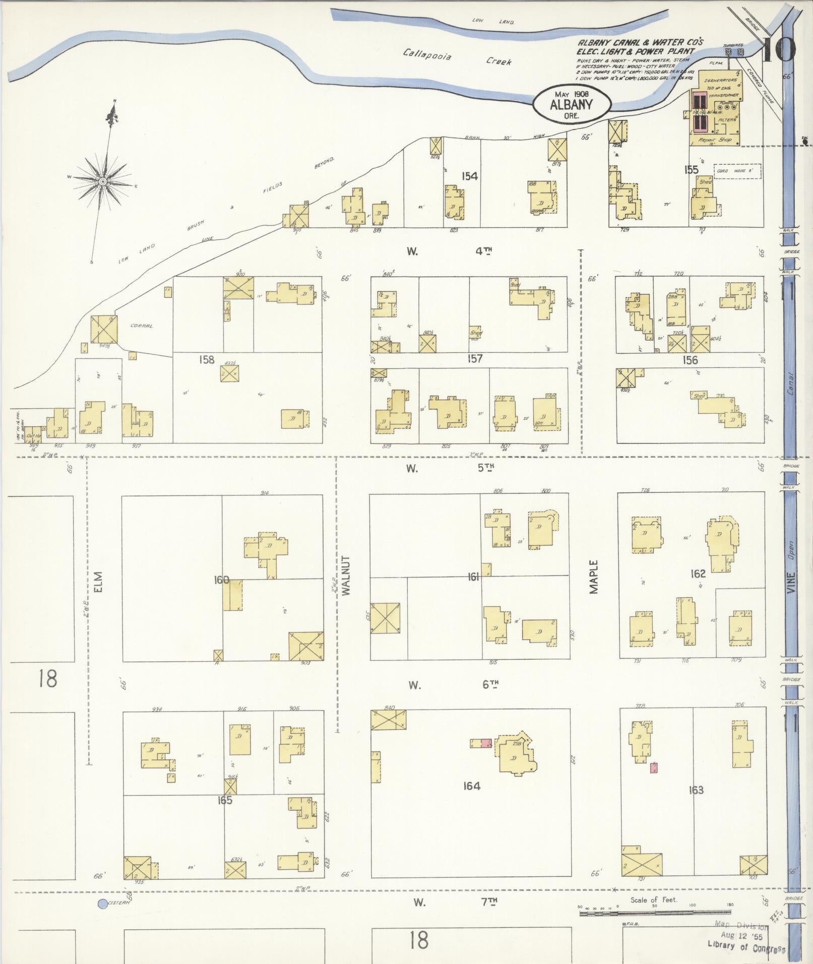 Sanborn Fire Insurance Map from Albany, Linn County, Oregon (1908), Sheet #0010 - Complete Map Set gallery image, historic Sanborn map, vintage wall art, Oregon Oregon