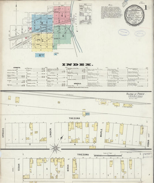 Sanborn Fire Insurance Map from Hurley, Iron County, Wisconsin (1898), Sheet #0001 - Complete Map Set gallery image, historic Sanborn map, vintage wall art, Wisconsin Wisconsin