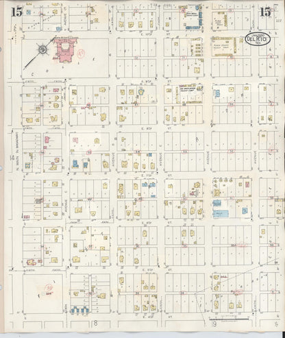 Sanborn Fire Insurance Map from Del Rio, Val Verde County, Texas (1948), Sheet #0015 - Complete Map Set gallery image, historic Sanborn map, vintage wall art, Texas Texas