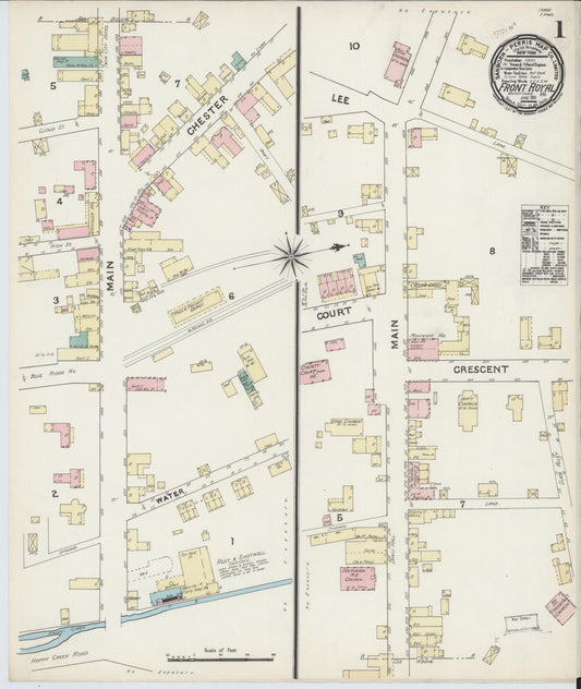 Sanborn Fire Insurance Map from Front Royal, Warren County, Virginia. (1891) – Historic Sanborn Fire Insurance Map Print