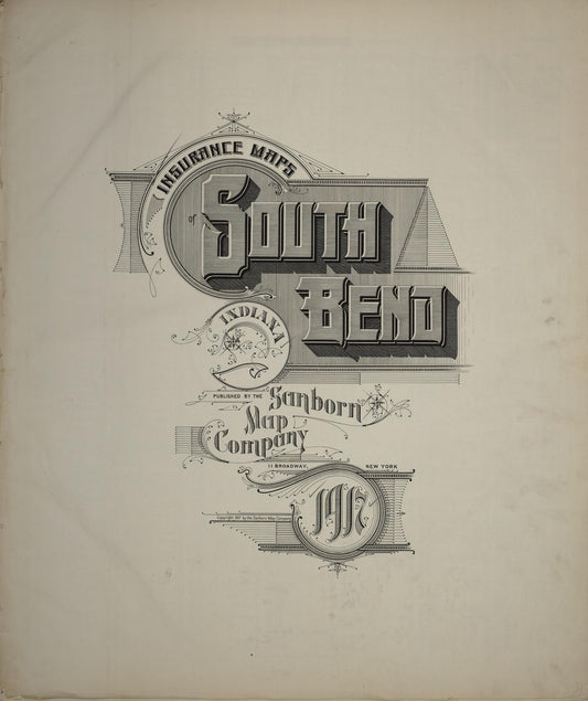 Sanborn Fire Insurance Map from South Bend, Saint Joseph County, Indiana. (1917) – Historic Sanborn Fire Insurance Map Print