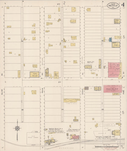 Sanborn Fire Insurance Map from Holtville, Imperial County, California (1914), Sheet #0004 - Complete Map Set gallery image, historic Sanborn map, vintage wall art, California California