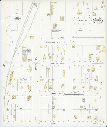 Sanborn Fire Insurance Map from Seward, Seward County, Nebraska (1910), Sheet #0007 - Complete Map Set gallery image, historic Sanborn map, vintage wall art, Nebraska Nebraska