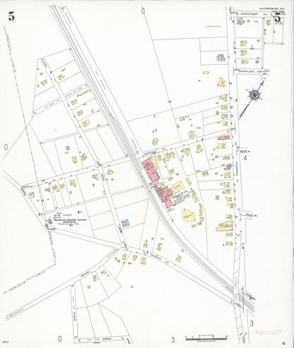 Sanborn Fire Insurance Map from Gaithersburg, Montgomery County, Maryland (1949), Sheet #0005 - Complete Map Set gallery image, historic Sanborn map, vintage wall art, Maryland Maryland