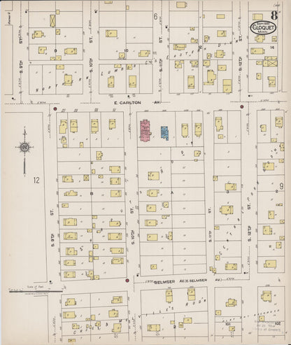 Sanborn Fire Insurance Map from Cloquet, Carlton County, Minnesota (1922), Sheet #0008 - Complete Map Set gallery image, historic Sanborn map, vintage wall art, Minnesota Minnesota