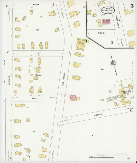 Sanborn Fire Insurance Map from Canastota, Madison County, New York (1911), Sheet #0003 - Historic Sanborn Fire Insurance Map Print, vintage old map wall art, antique decor, genealogy gift, New York New York map