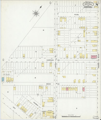 Sanborn Fire Insurance Map from Whiting, Lake County, Indiana (1901), Sheet #0008 - Complete Map Set gallery image, historic Sanborn map, vintage wall art, Indiana Indiana