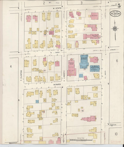Sanborn Fire Insurance Map from Albion, Orleans County, New York (1941), Sheet #0005 - Complete Map Set gallery image, historic Sanborn map, vintage wall art, New York New York