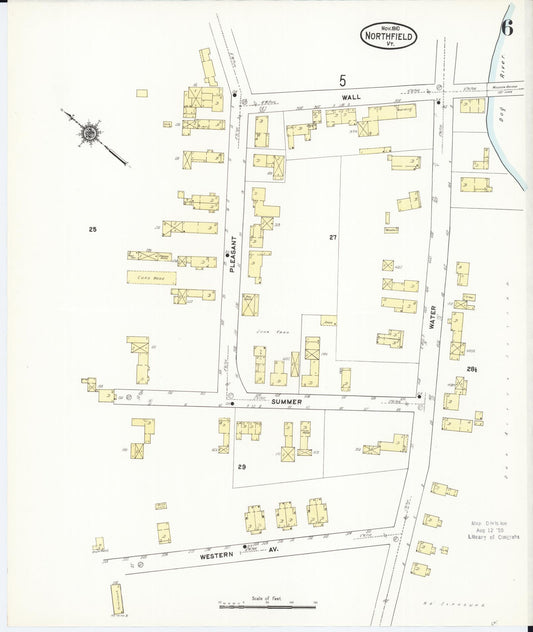 Sanborn Fire Insurance Map from Northfield, Washington County, Vermont (1910), Sheet #0006 - Historic Sanborn Fire Insurance Map Print, vintage old map wall art, antique decor, genealogy gift, Vermont Vermont map