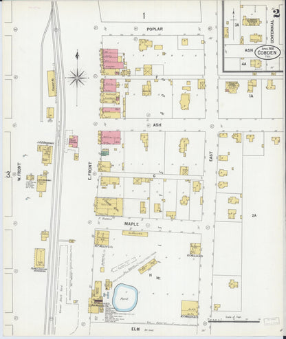 Sanborn Fire Insurance Map from Cobden, Union County, Illinois (1900), Sheet #0002 - Complete Map Set gallery image, historic Sanborn map, vintage wall art, Illinois Illinois