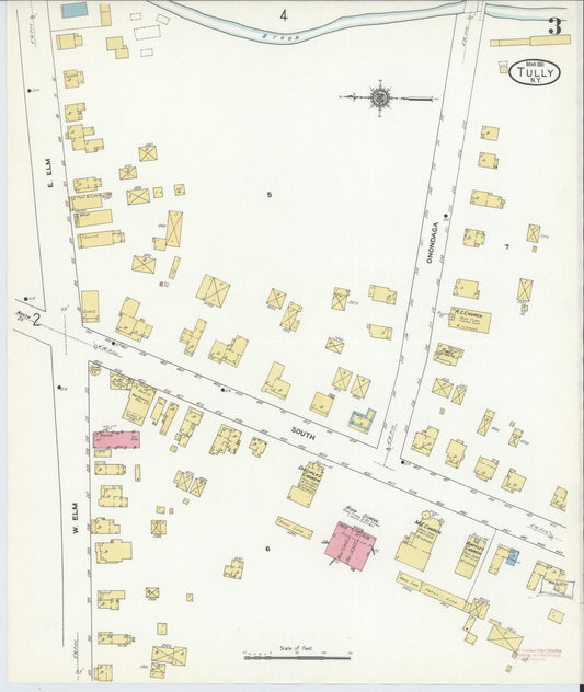 Sanborn Fire Insurance Map from Tully, Onondaga County, New York (1911), Sheet #0003 - Historic Sanborn Fire Insurance Map Print, vintage old map wall art, antique decor, genealogy gift, New York New York map