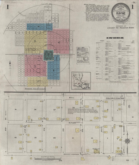 Sanborn Fire Insurance Map from Rayne, Acadia Parish, Louisiana. (1926) – Historic Sanborn Fire Insurance Map Print
