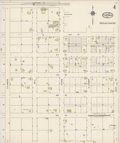 Sanborn Fire Insurance Map from Flatonia, Fayette County, Texas (1922), Sheet #0004 - Complete Map Set gallery image, historic Sanborn map, vintage wall art, Texas Texas