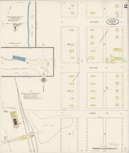 Sanborn Fire Insurance Map from Bridger, Carbon County, Montana (1916), Sheet #0002 - Complete Map Set gallery image, historic Sanborn map, vintage wall art, Montana Montana