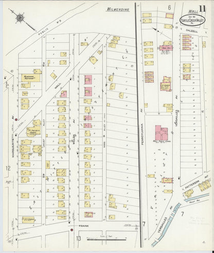 Sanborn Fire Insurance Map from Turtle Creek Valley, Allegheny County, Pennsylvania (1911), Sheet #0011 - Complete Map Set gallery image, historic Sanborn map, vintage wall art, Pennsylvania Pennsylvania