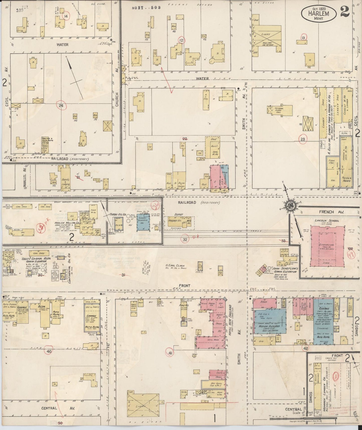 Sanborn Fire Insurance Map from Harlem, Blaine County, Montana (1930), Sheet #0002 - Complete Map Set gallery image, historic Sanborn map, vintage wall art, Montana Montana