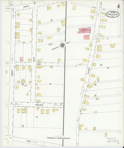 Sanborn Fire Insurance Map from Gallitzin, Cambria County, Pennsylvania (1910), Sheet #0004 - Complete Map Set gallery image, historic Sanborn map, vintage wall art, Pennsylvania Pennsylvania