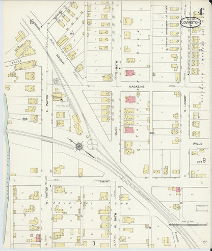 Sanborn Fire Insurance Map from Covington, Independent Cities, Virginia (1913), Sheet #0004 - Complete Map Set gallery image, historic Sanborn map, vintage wall art, Virginia Virginia