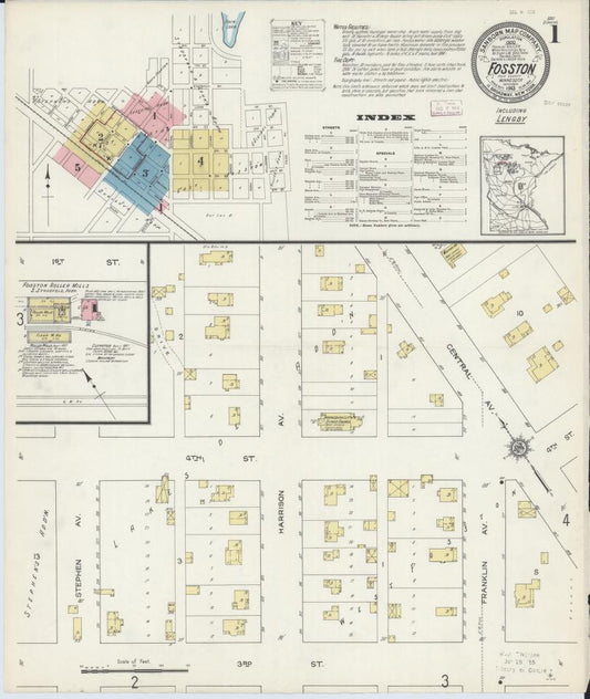 Sanborn Fire Insurance Map from Fosston, Polk County, Minnesota. (1913) – Map View