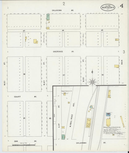 Sanborn Fire Insurance Map from North Enid, Garfield County, Oklahoma (1898), Sheet #0004 - Complete Map Set gallery image, historic Sanborn map, vintage wall art, Oklahoma Oklahoma