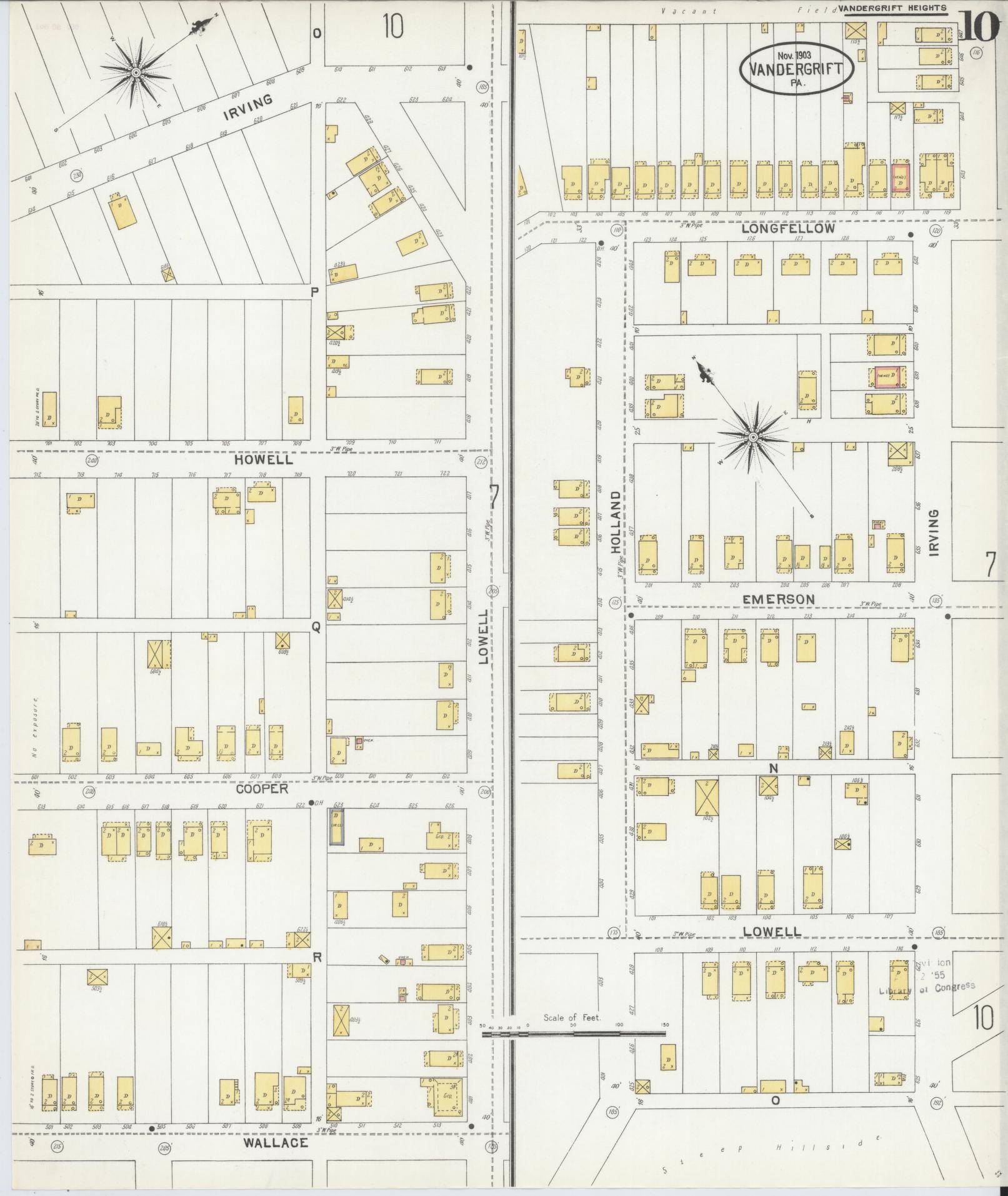Sanborn Fire Insurance Map from Vandergrift, Westmoreland County, Pennsylvania (1903), Sheet #0010 - Complete Map Set gallery image, historic Sanborn map, vintage wall art, Pennsylvania Pennsylvania
