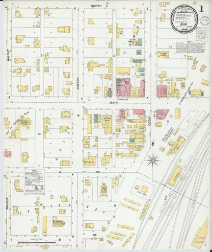 Sanborn Fire Insurance Map from Buda, Bureau County, Illinois (1901), Sheet #0001 - Complete Map Set gallery image, historic Sanborn map, vintage wall art, Illinois Illinois