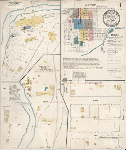 Sanborn Fire Insurance Map from Sumas, Whatcom County, Washington (1932), Sheet #0001 - Complete Map Set gallery image, historic Sanborn map, vintage wall art, Washington Washington