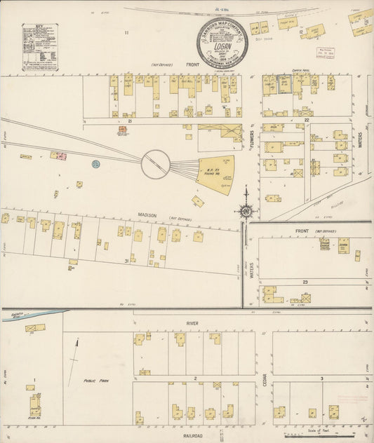 Sanborn Fire Insurance Map from Logan, Gallatin County, Montana (1914), Sheet #0001 - Historic Sanborn Fire Insurance Map Print, vintage old map wall art, antique decor, genealogy gift, Montana Montana map