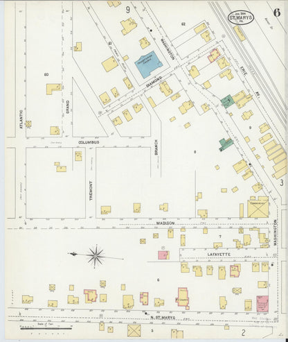 Sanborn Fire Insurance Map from Saint Marys, Elk County, Pennsylvania (1904), Sheet #0006 - Complete Map Set gallery image, historic Sanborn map, vintage wall art, Pennsylvania Pennsylvania