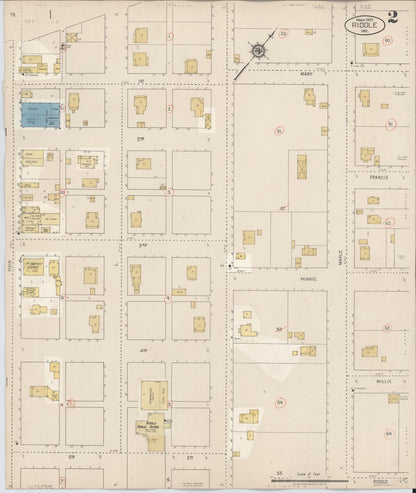 Sanborn Fire Insurance Map from Riddle, Douglas County, Oregon (1931), Sheet #0002 - Complete Map Set gallery image, historic Sanborn map, vintage wall art, Oregon Oregon