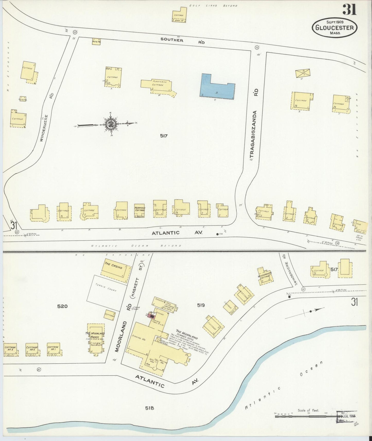 Sanborn Fire Insurance Map from Gloucester, Essex County, Massachusetts (1909), Sheet #0031 - Complete Map Set gallery image, historic Sanborn map, vintage wall art, Massachusetts Massachusetts